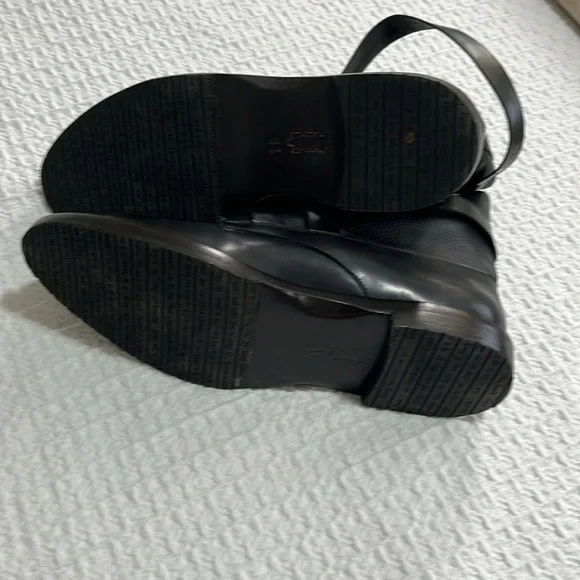 John Fluevog Black Ankle Boots with Buckle Detail - Picture 3 of 4